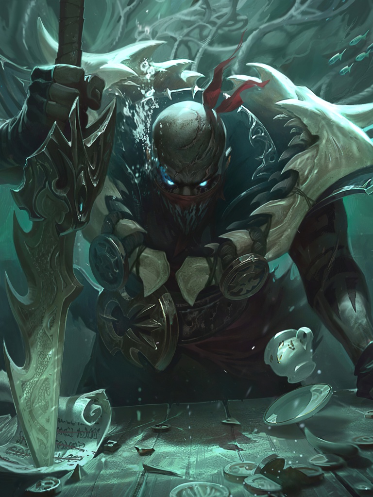 Pyke the Bloodharbor Ripper 4K Wallpaper