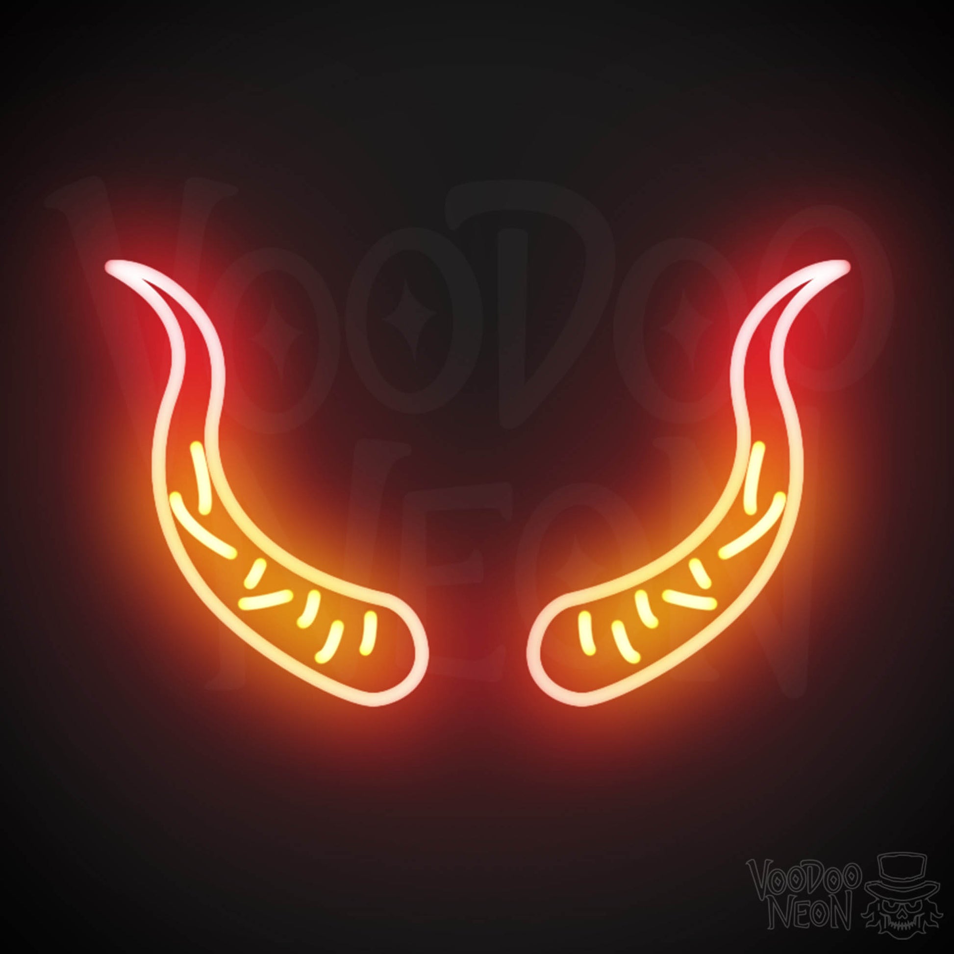 Neon Devil Horns. LED Neon Wall Art
