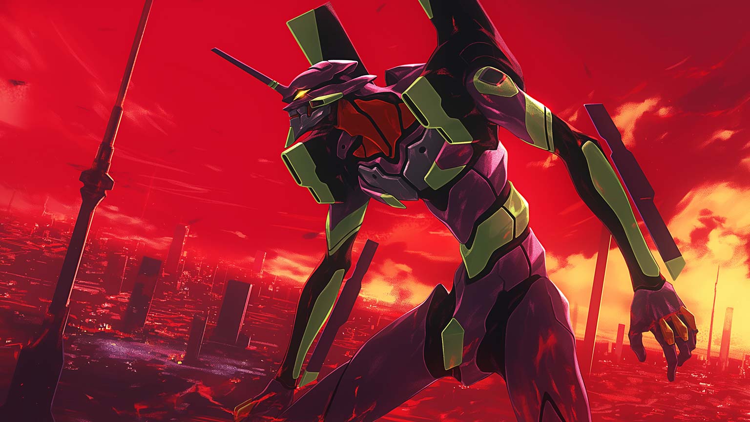 Neon Genesis Evangelion Mecha City Red