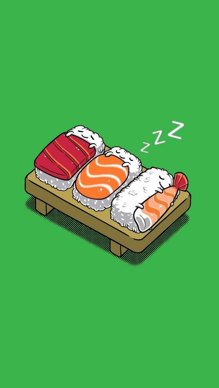Sleeping Sushi wallpaper