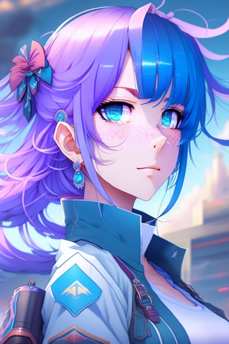 pink hair, anime background, anime girl