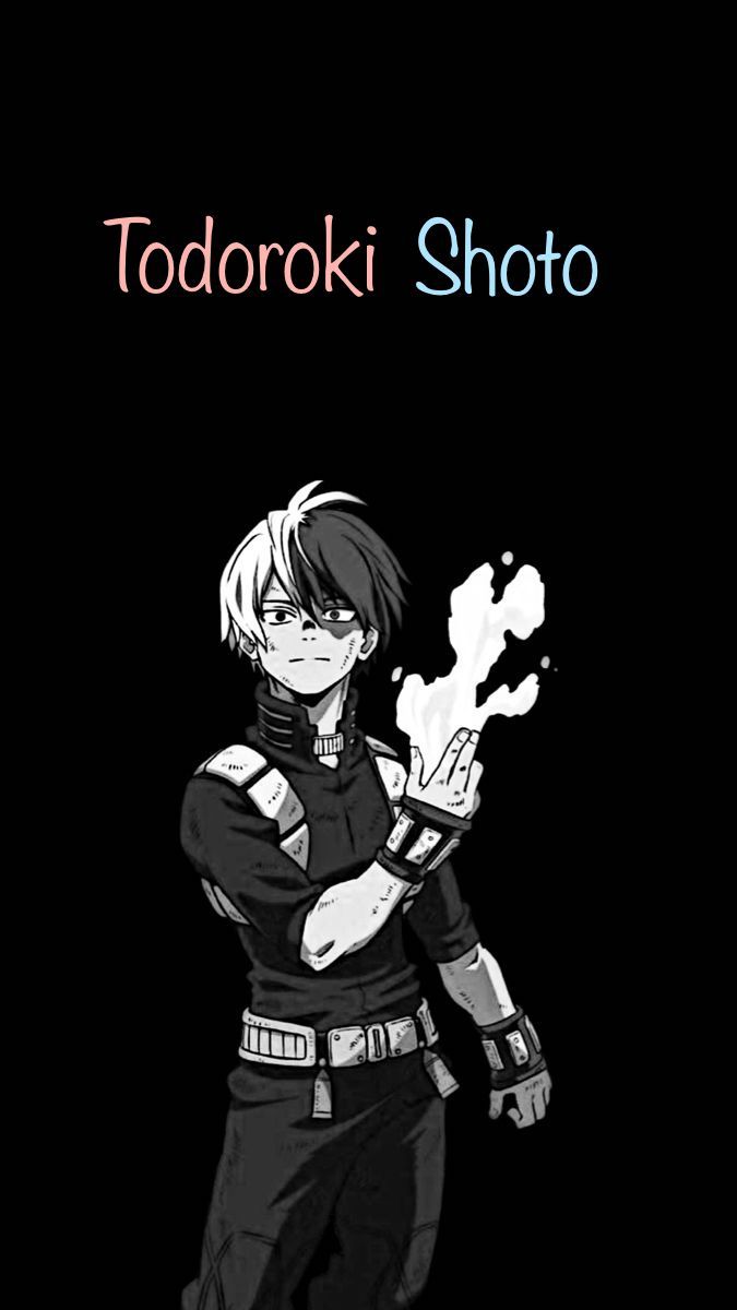 Todoroki Shoto Wallpaper Black and White