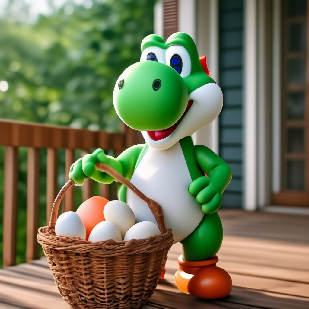 Yoshi went out on the porch to count