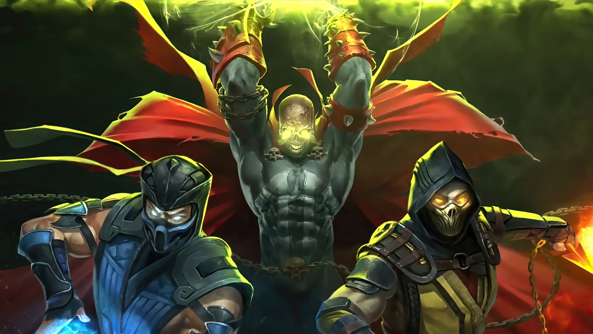 Spawn Sub Zero Scorpion Mortal Kombat