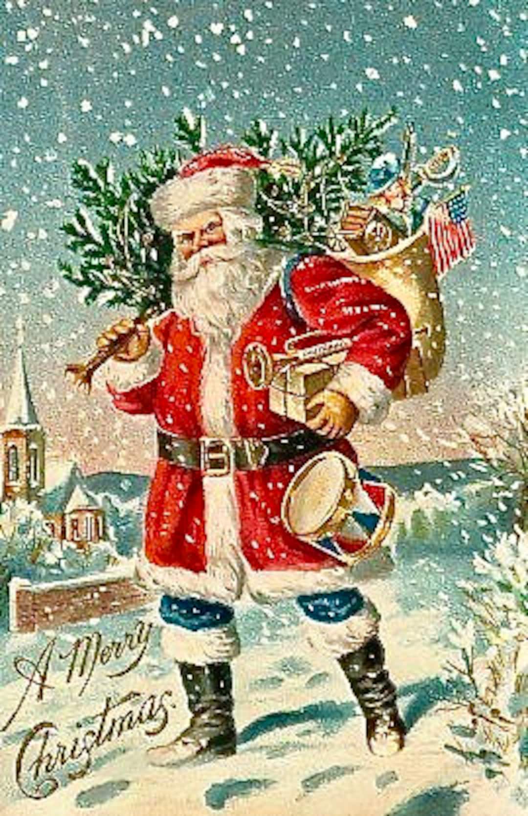 Vintage Victorian Santa Claus Christmas