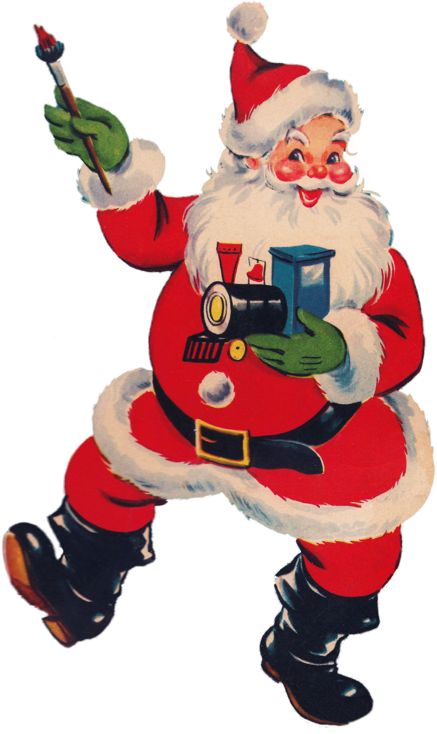 Download Vintage Santa Claus With Toys