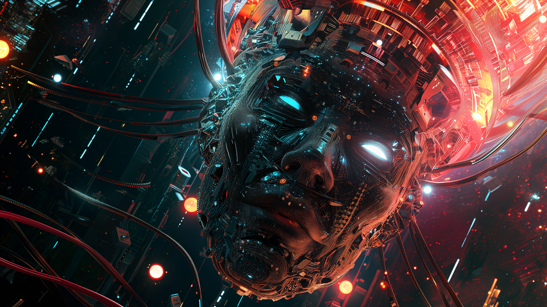 Futuristic AI Mind Wallpaper