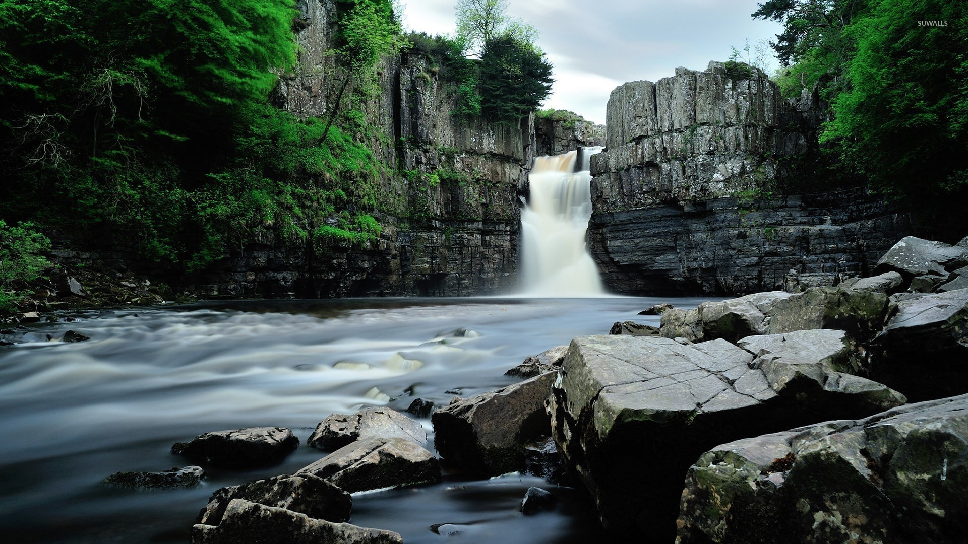High Force waterfall, England wallpaper