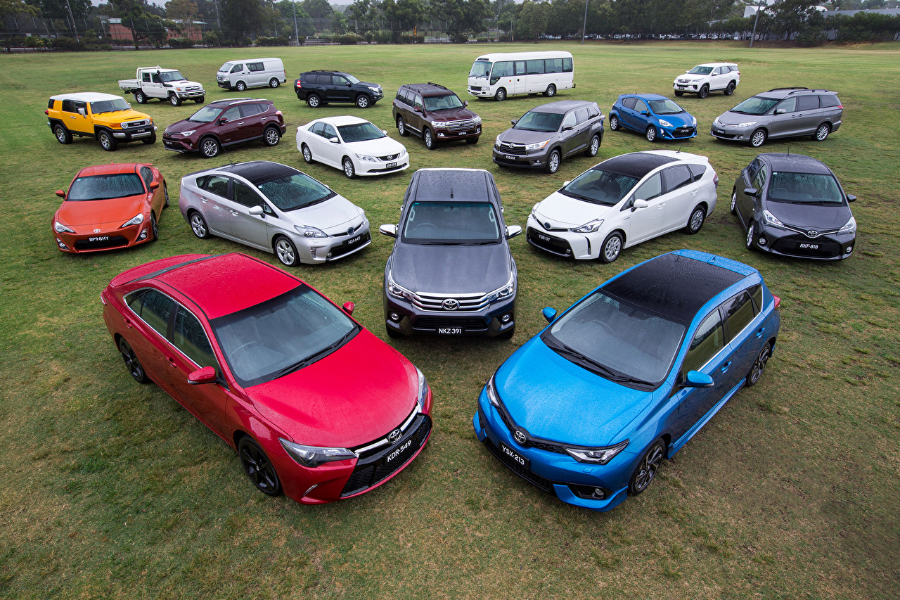 Wallpaper Toyota Cars Many