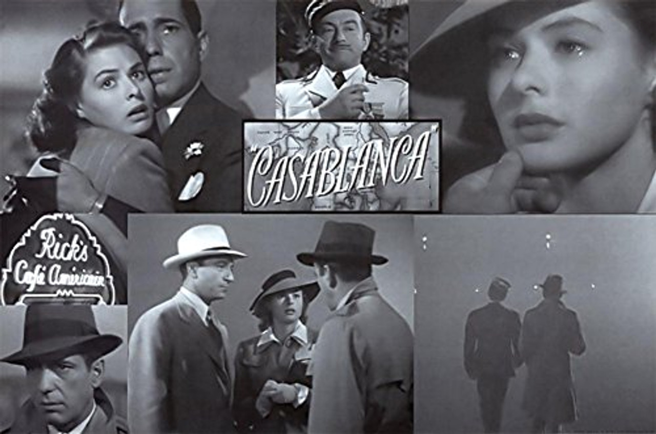 Casablanca Poster Collage Old Movie Art
