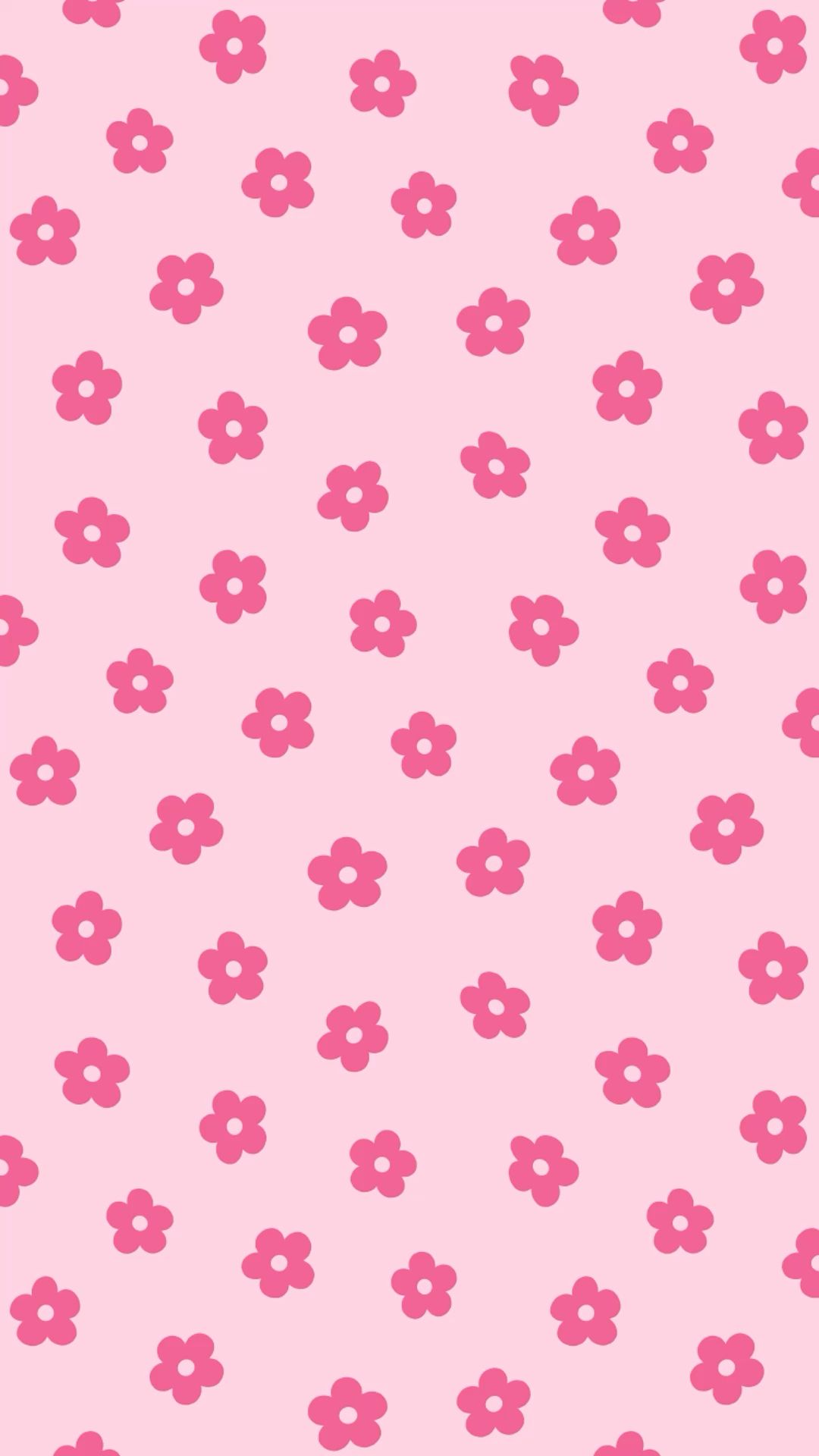 Y2K Pastel Pink Floral Pattern, iPhone