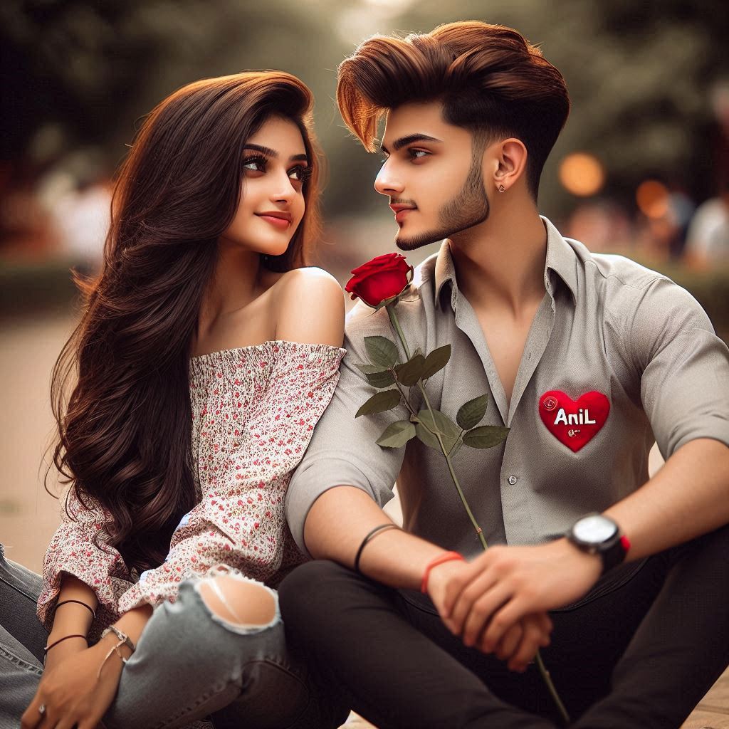 Cute Couple Ai Image Text prompt- Being