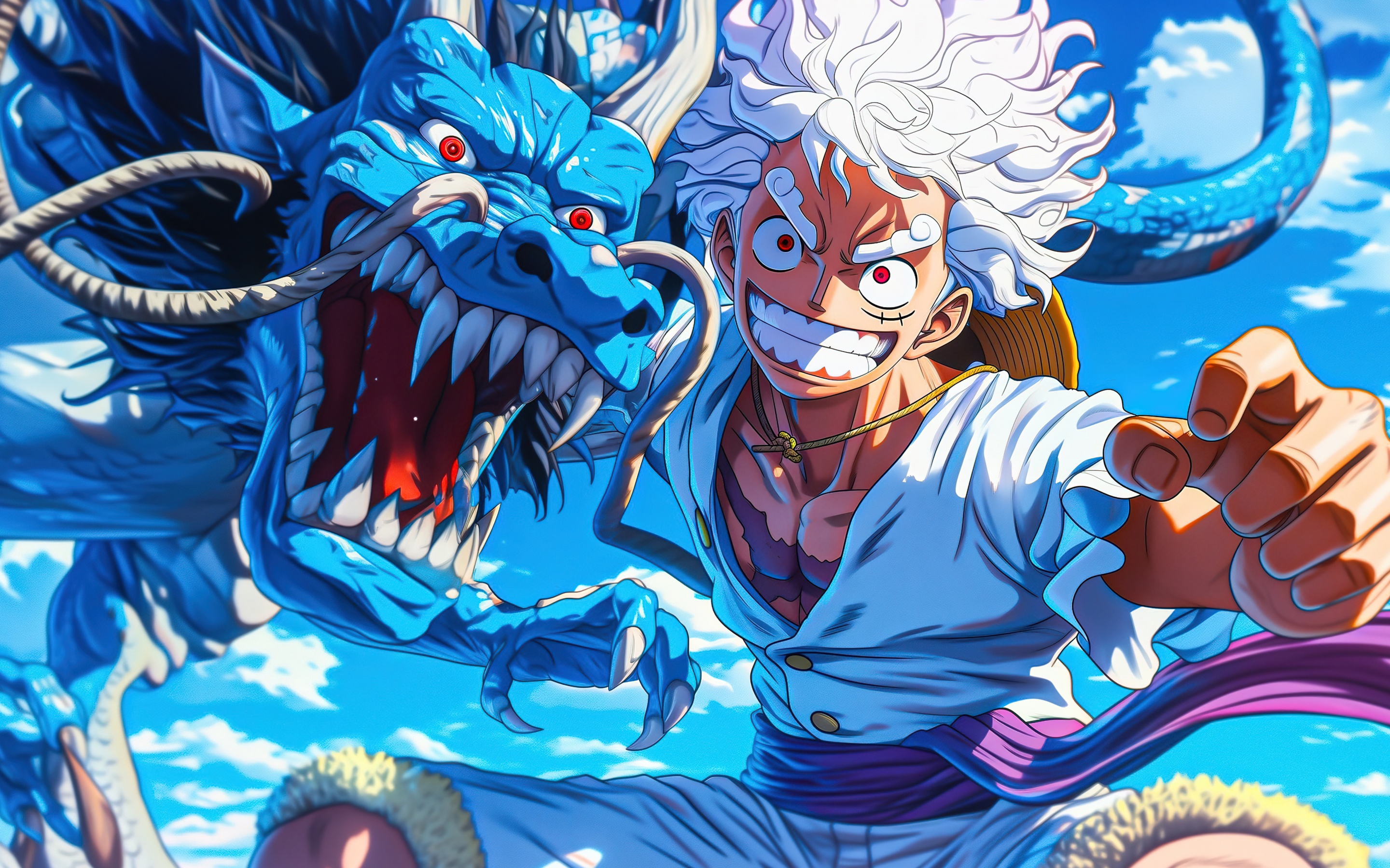 Luffy vs Kaido Wallpaper 4K, One Piece