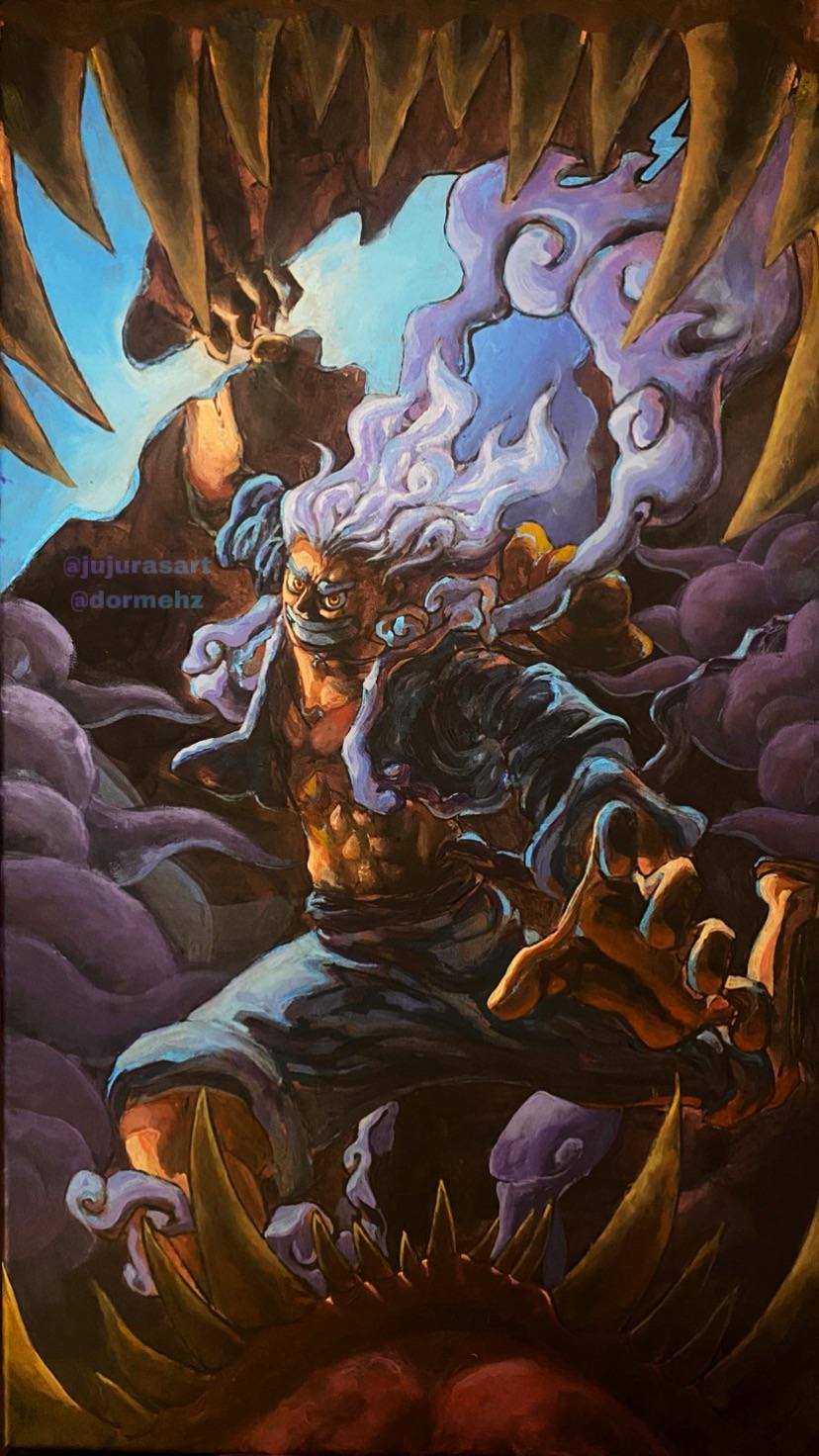 Kaido vs Luffy new form. Painted