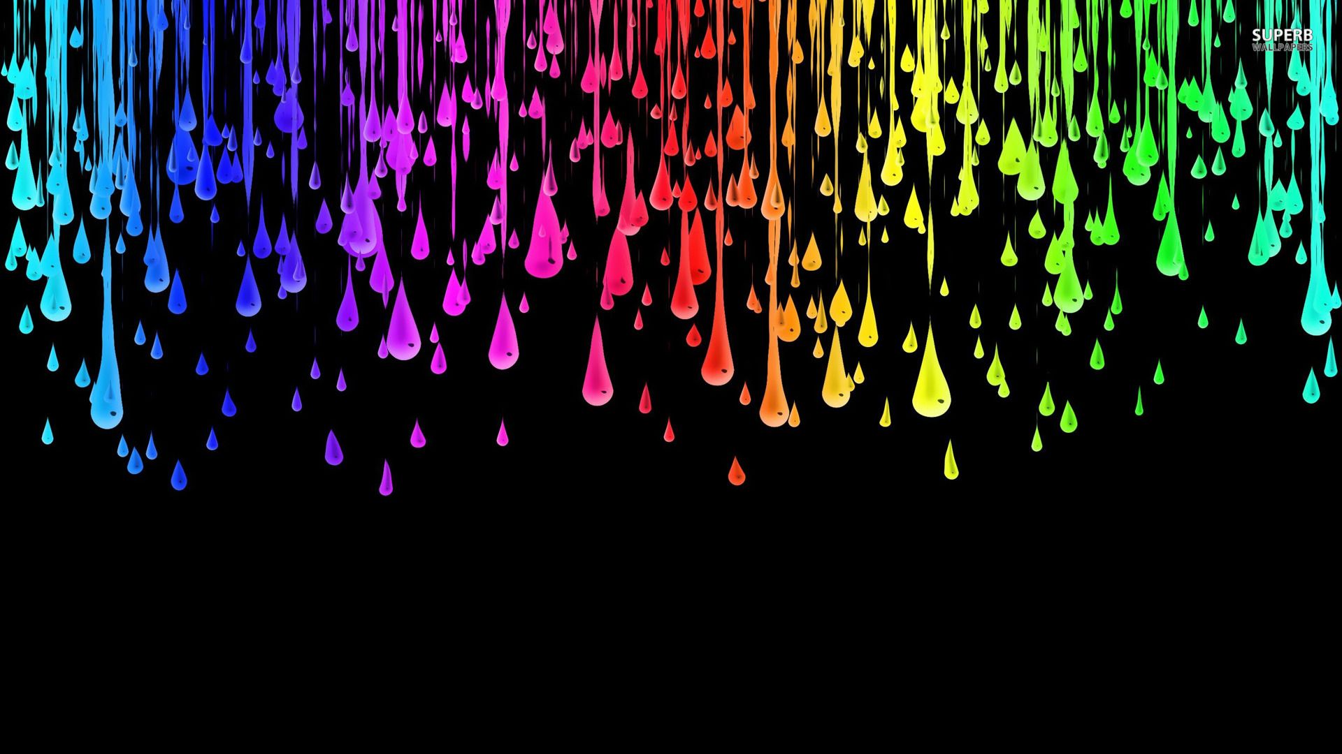 Colored Drops desktop PC