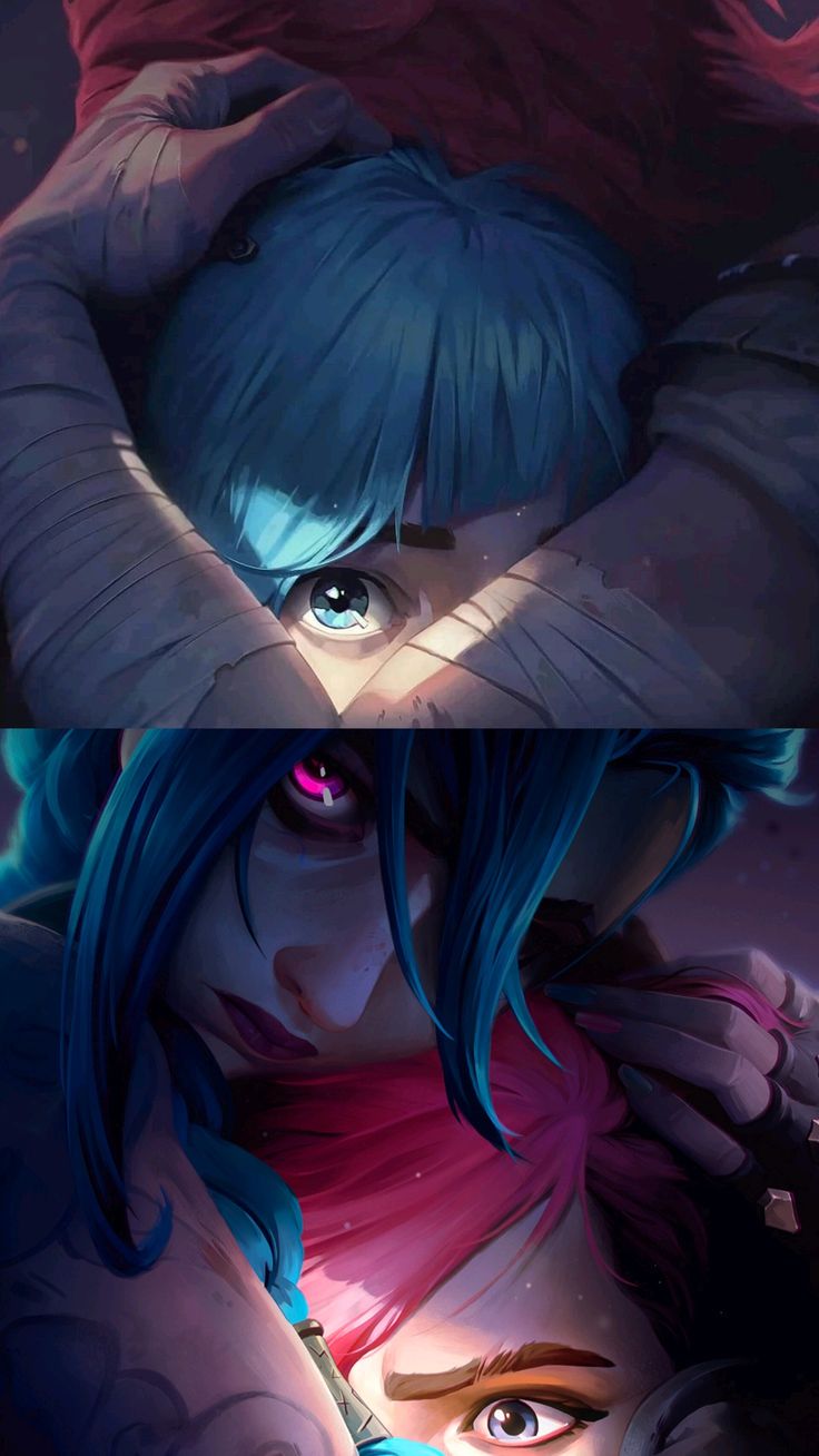 Violet and Jinx Arcane Wallpaper <3