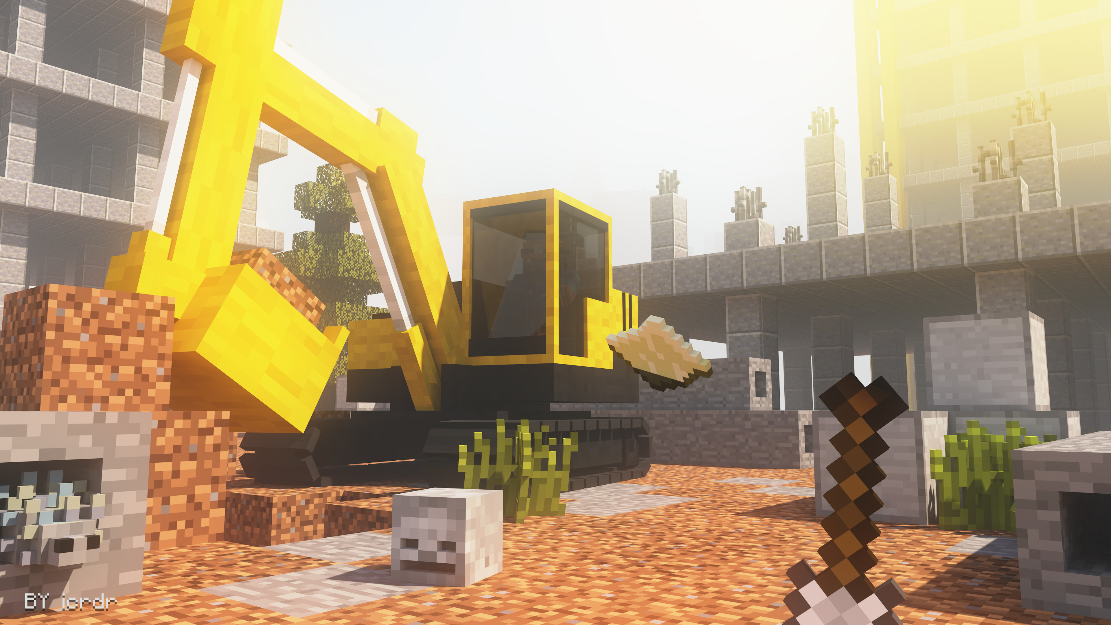 Construction site. Skin Wallpaper