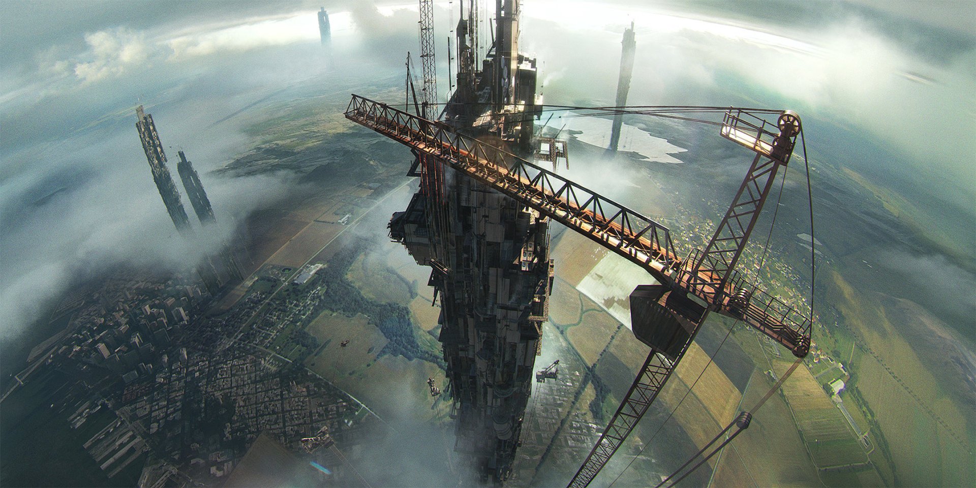 Crane Construction Building Sci Fi