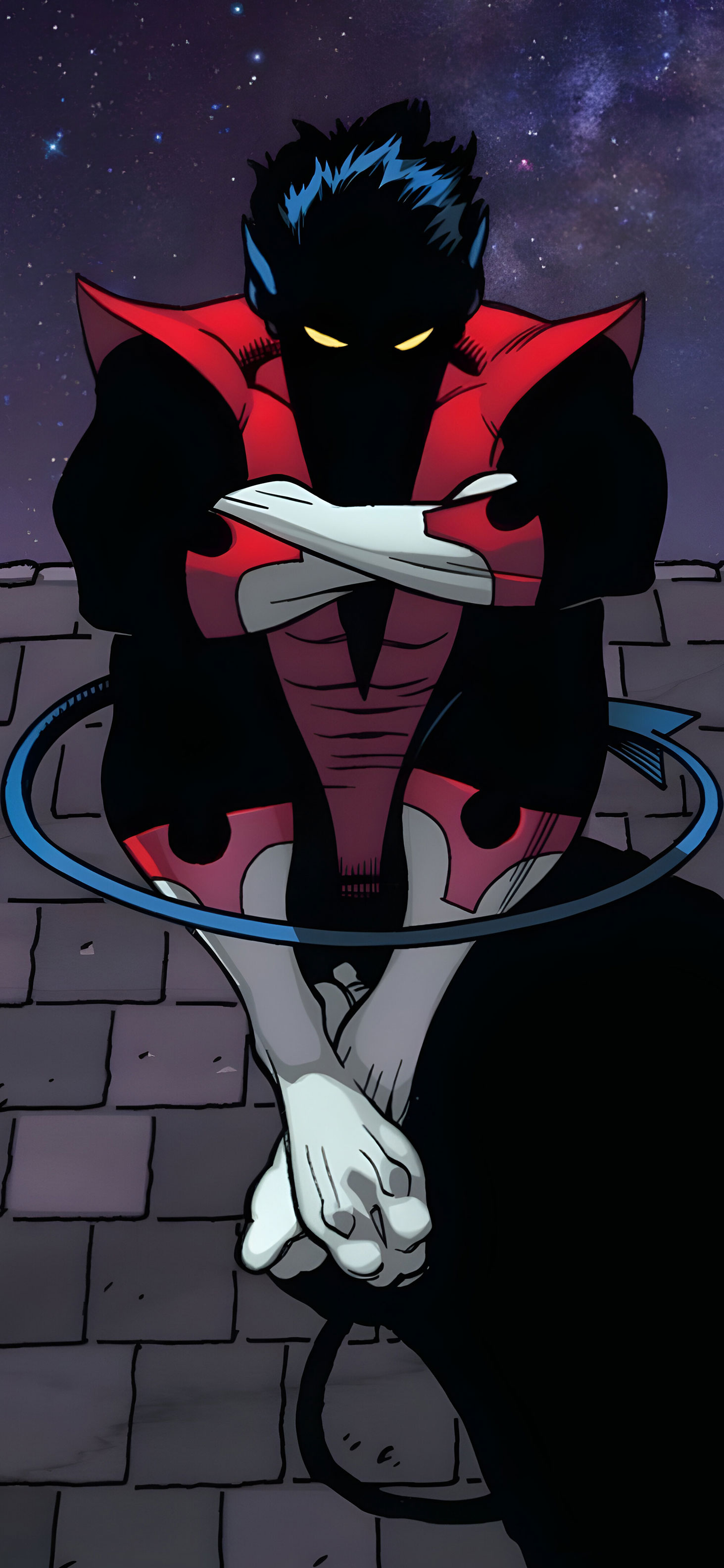 Marvel Nightcrawler on the Roof Wallpaper Art Wallpaper