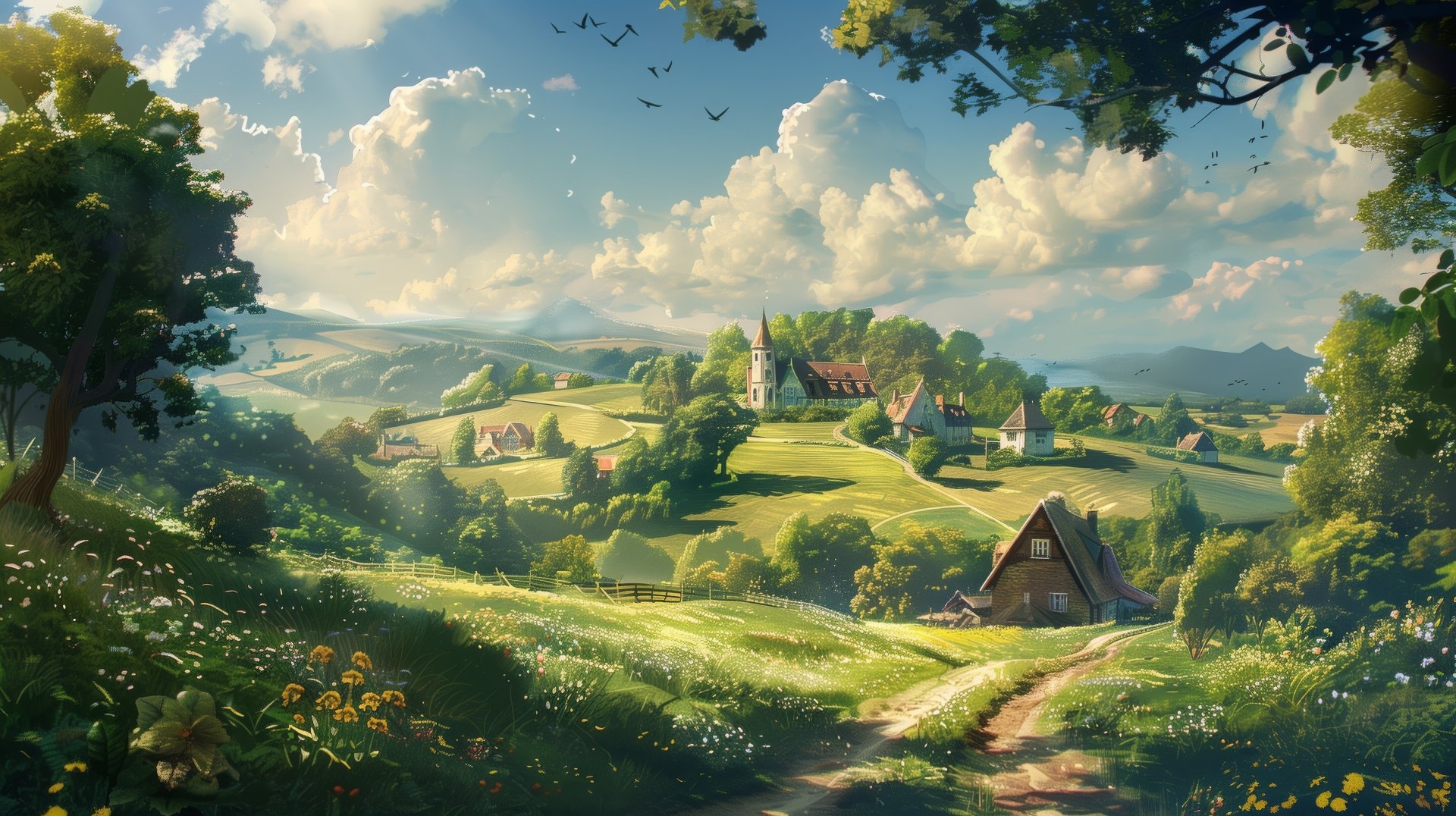 Fantasy Village Road Ultra HD