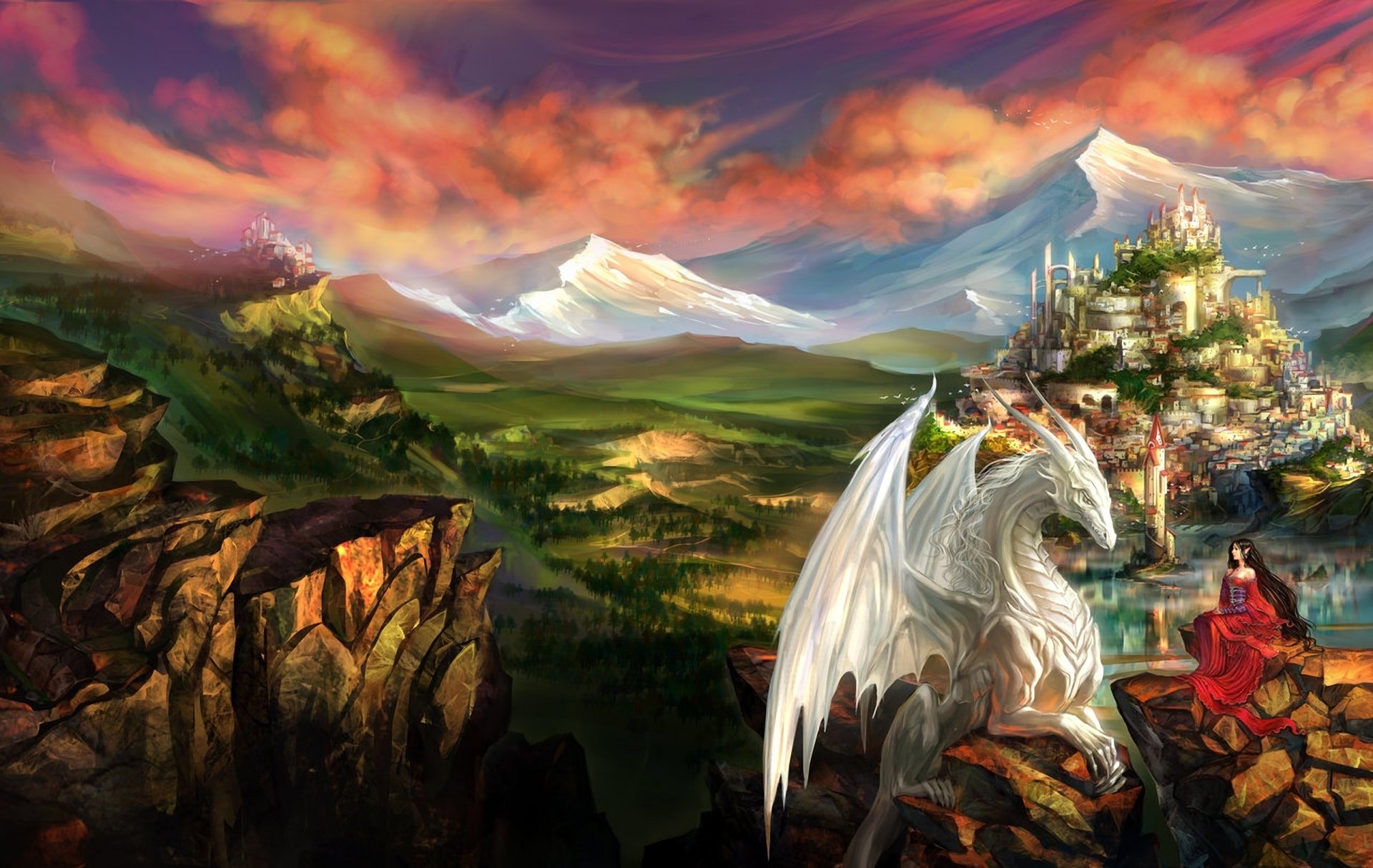 Dragon Landscape HD Wallpaper