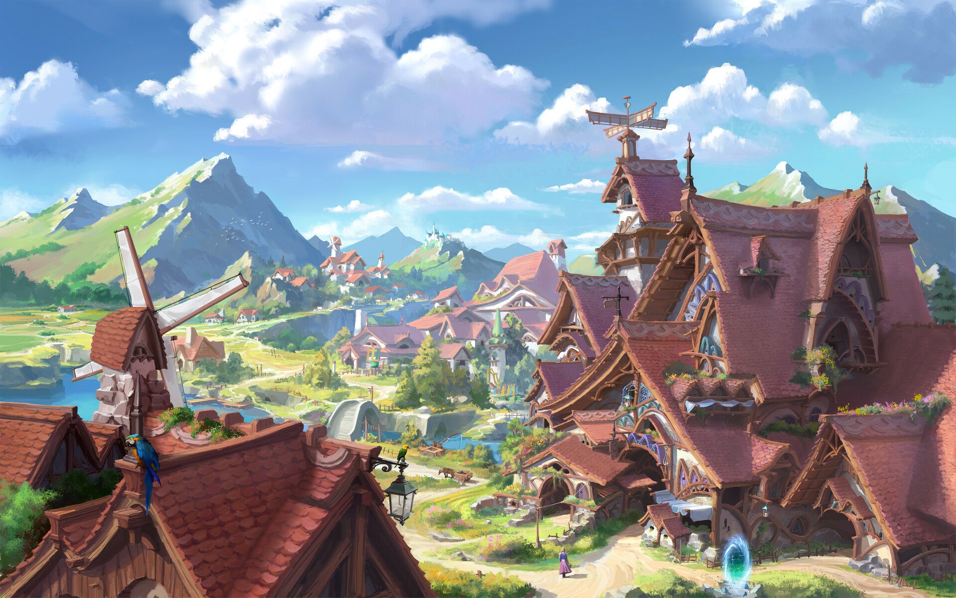 Fantasy City HD Wallpaper