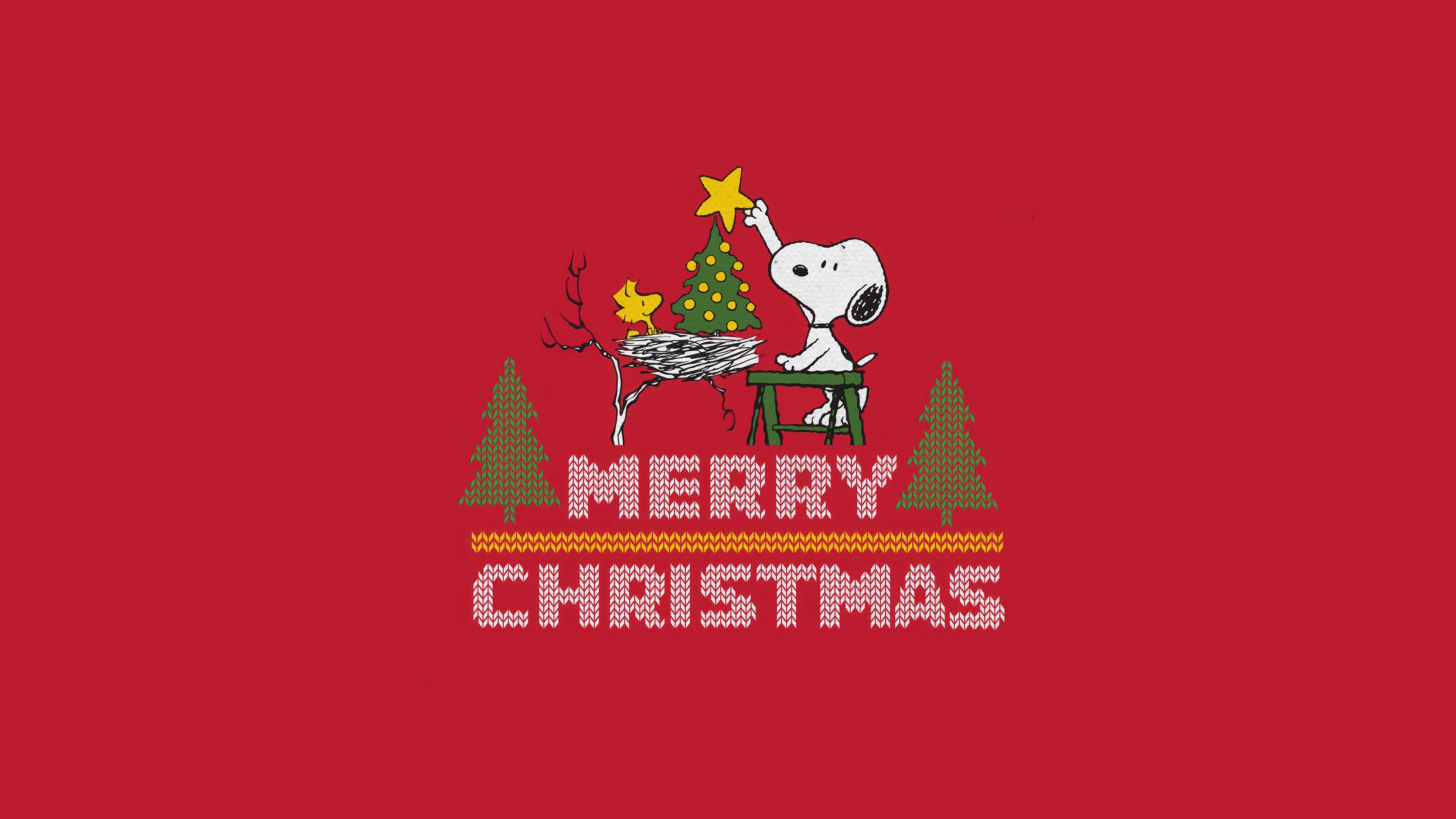 Snoopy Wallpaper 4K, Merry Christmas