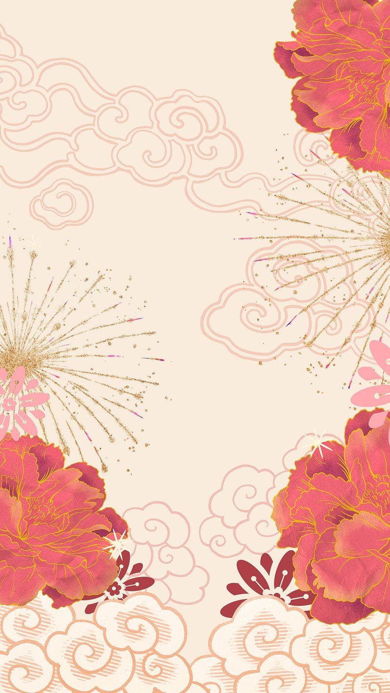 Beige Background Chinese New Year