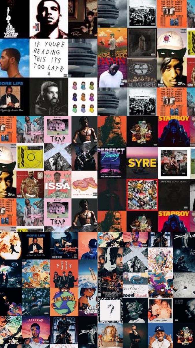 r&b and rap music collage. Hip hop