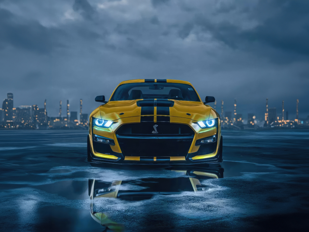 yellow speedster ford mustang, 2023