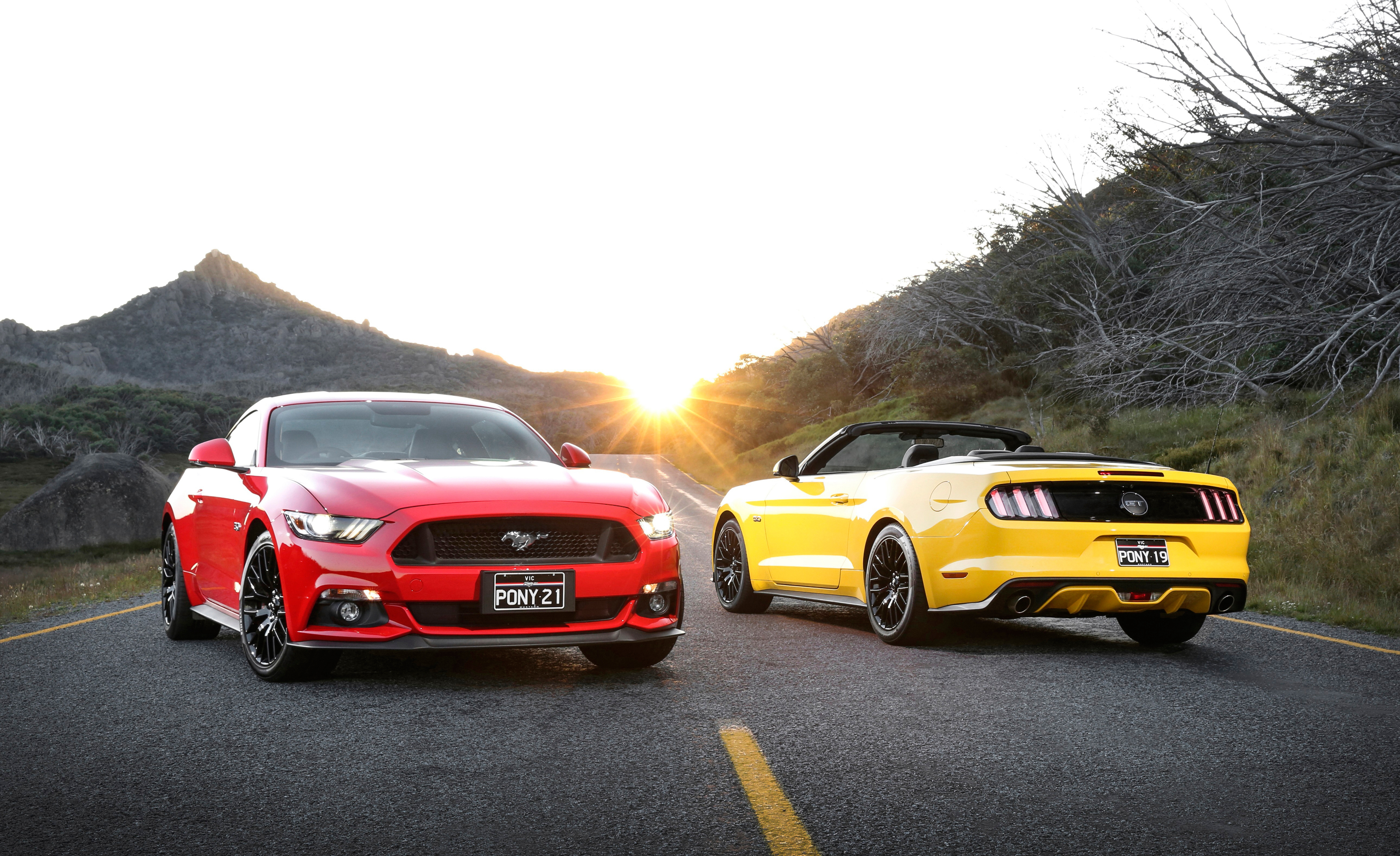 Download Muscle Car Yellow Car Car Ford