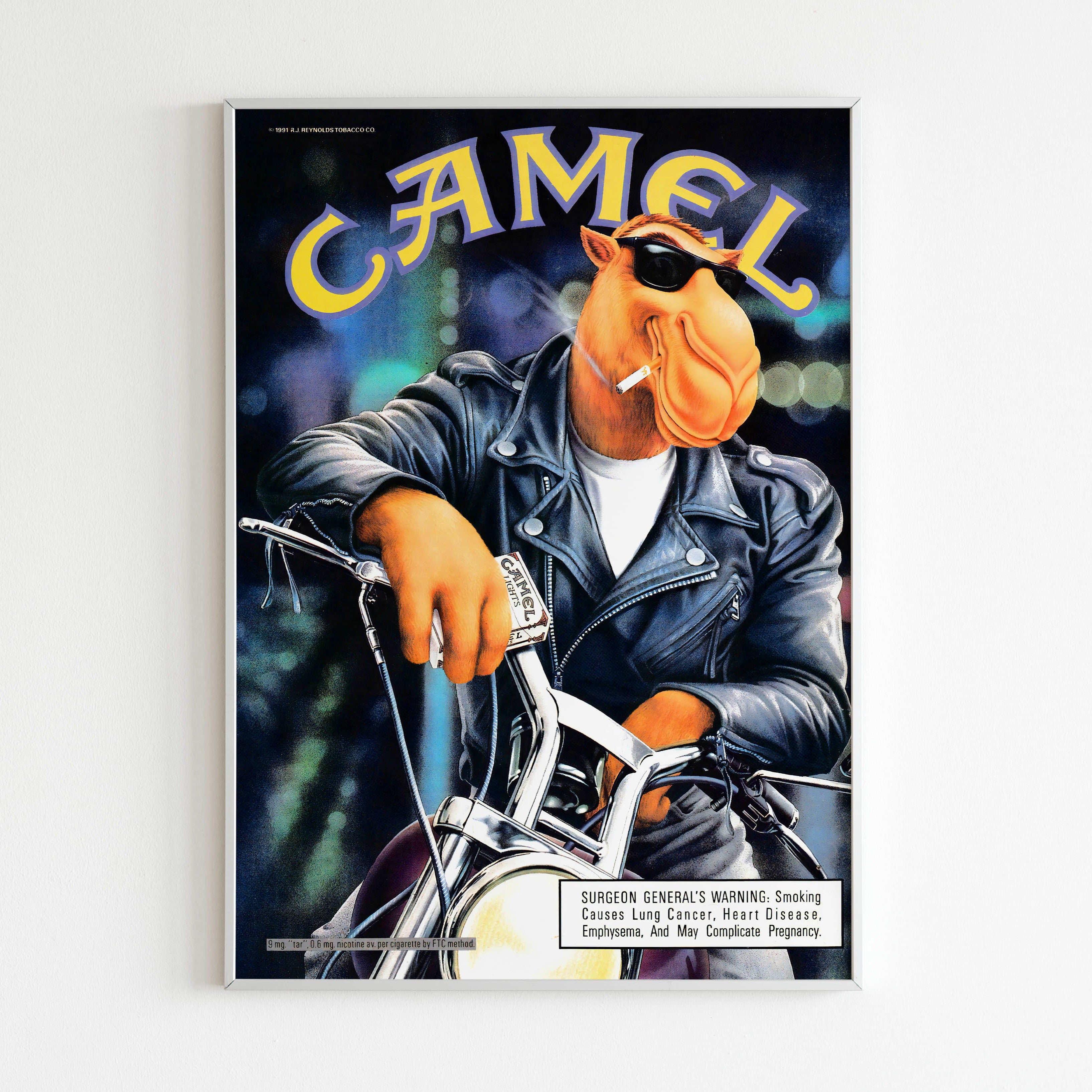 Camel Joe Biker Advertising Poster