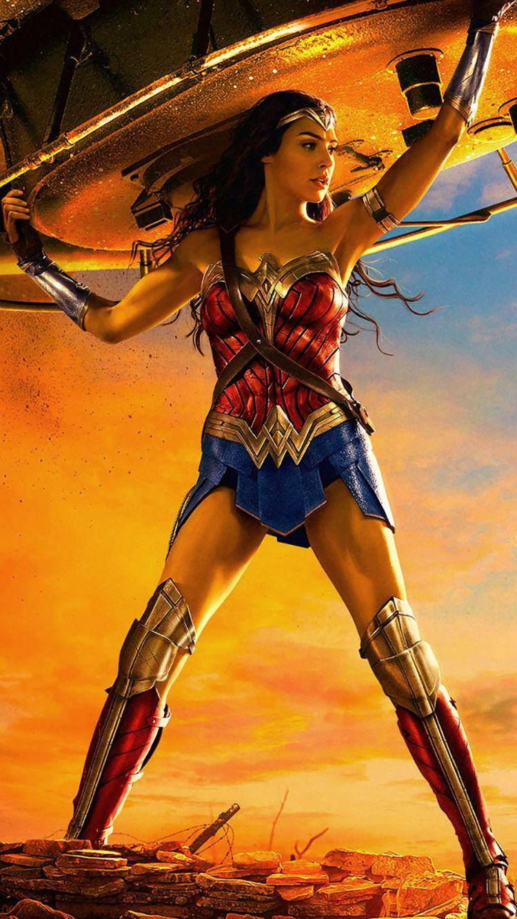 Wonder Woman Superhero iPhone Wallpaper