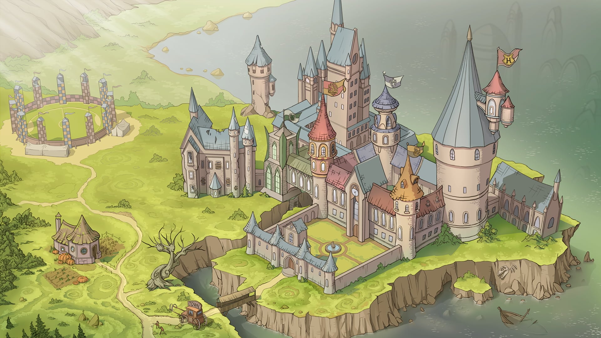 AI Upscaled 8K) A Day At Hogwarts