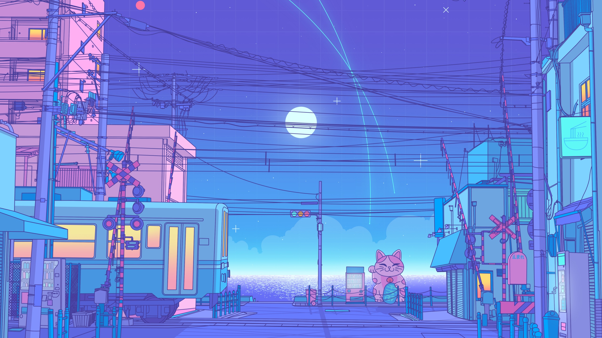 Lofi Wallpaper 4K, Japanese, Synthwave