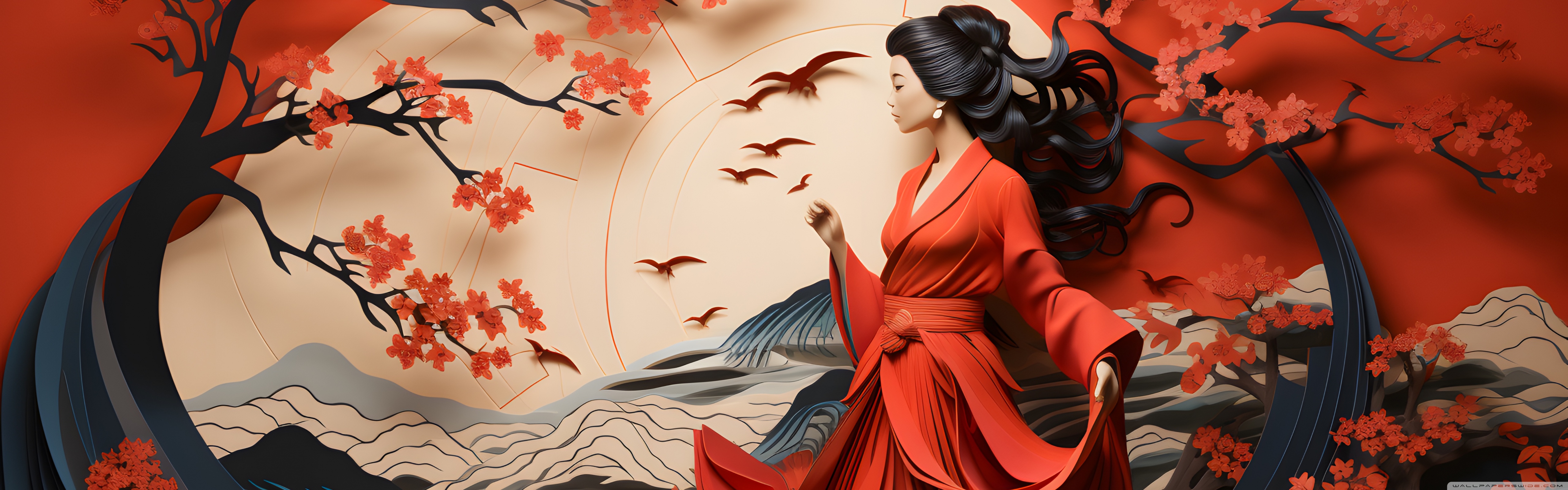 Modern Japanese Art Ultra HD Wallpaper