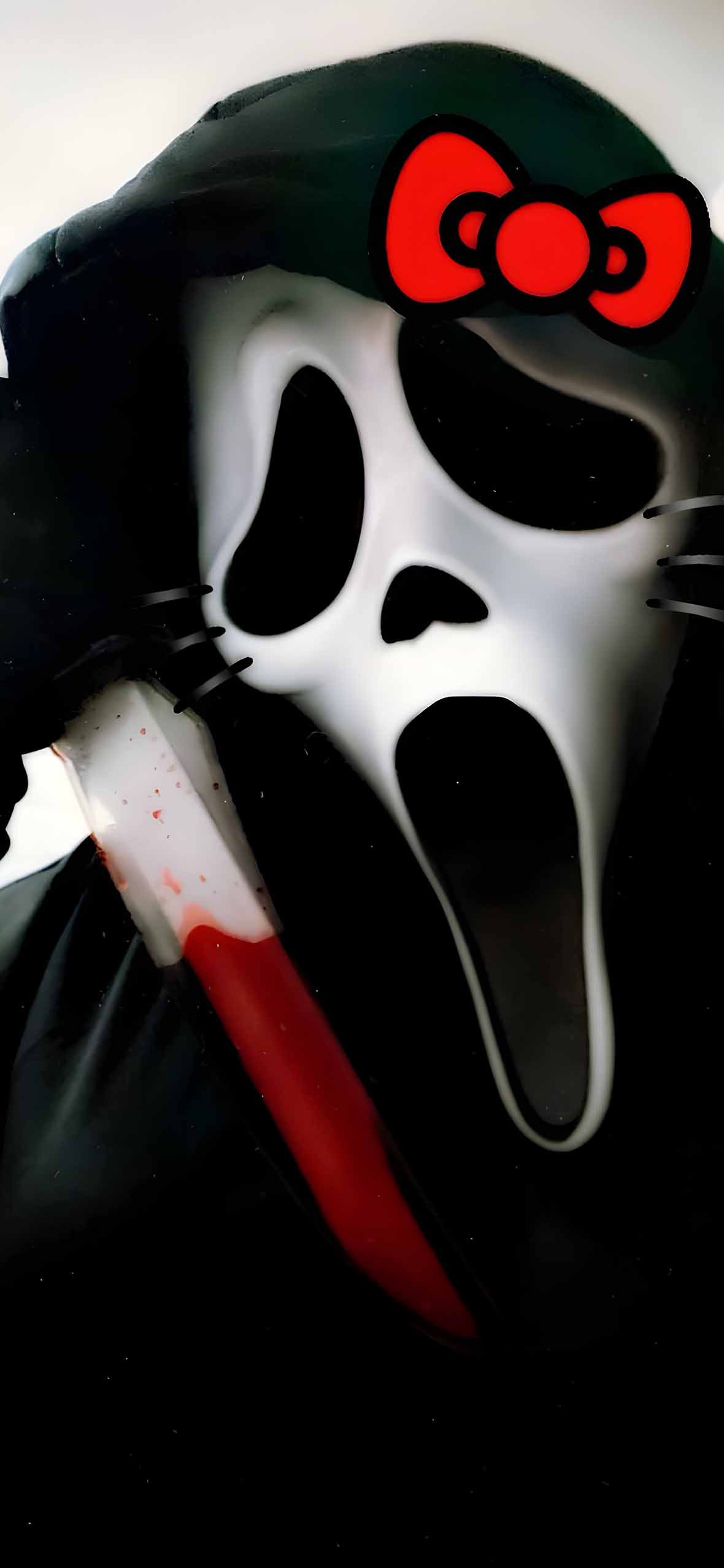 Hello Kitty Ghostface Horror Wallpaper