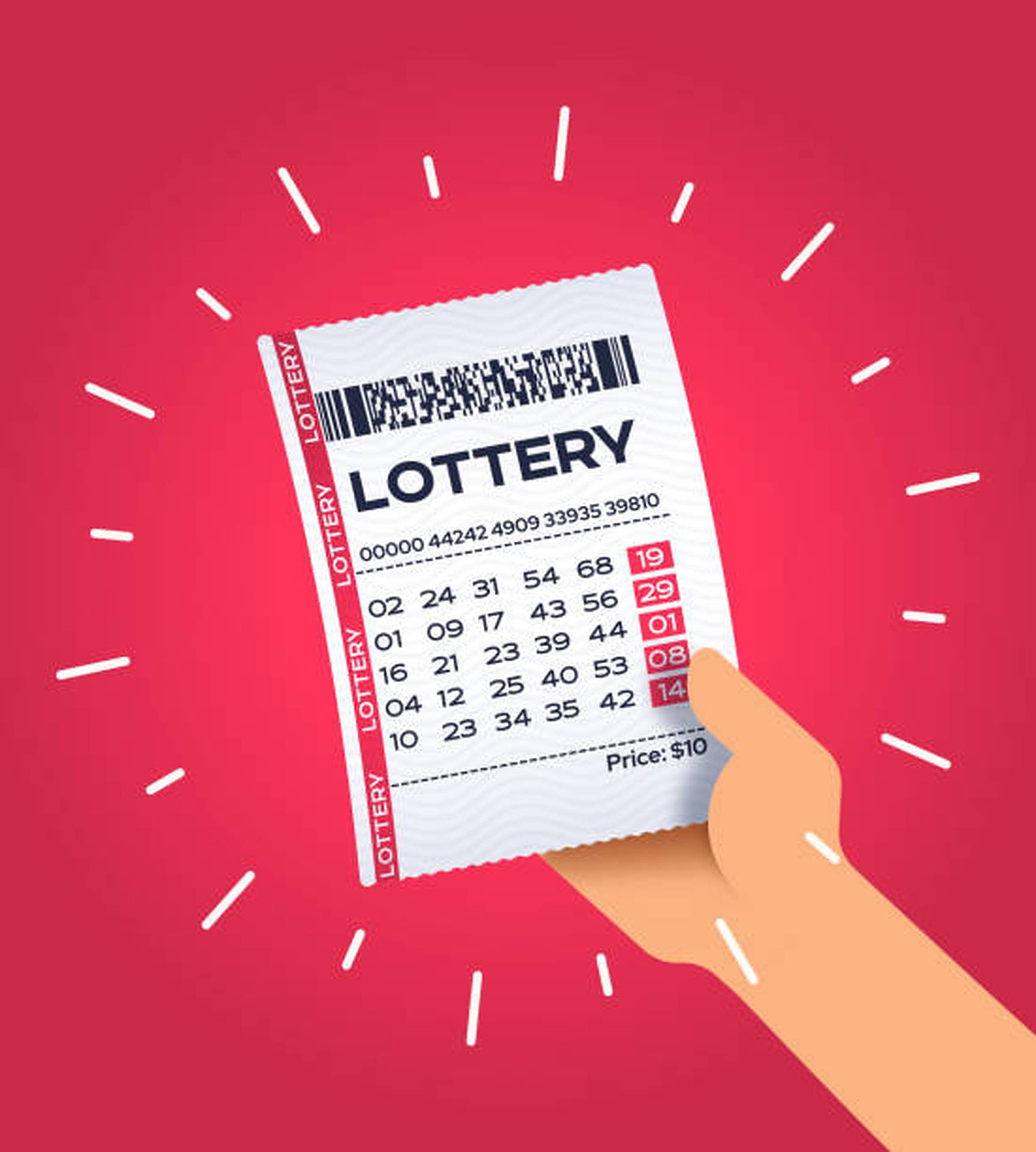 Red Lottery Vector Art Wallpaper