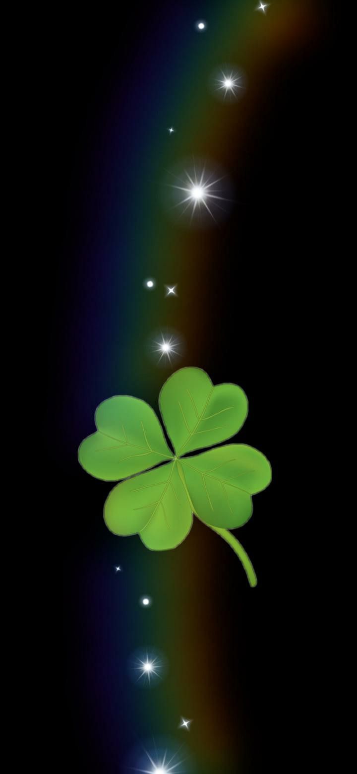 Wallpaper With Lucky Four Leaf Clover