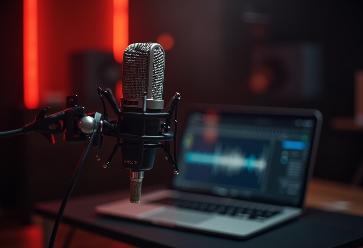 Modern Music Studio Setup. Stable
