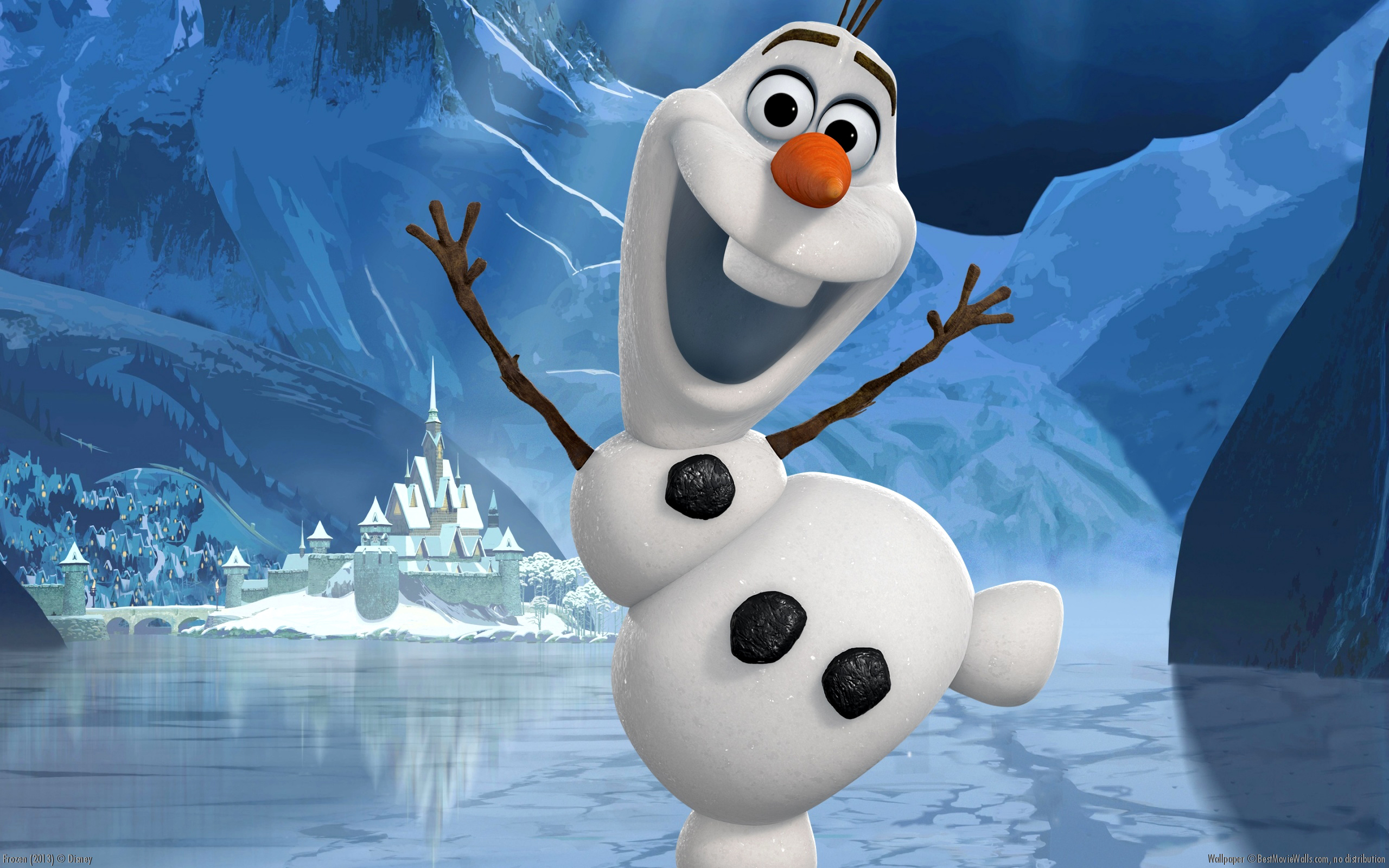 Wallpaper snowman, Frozen, Walt Disney