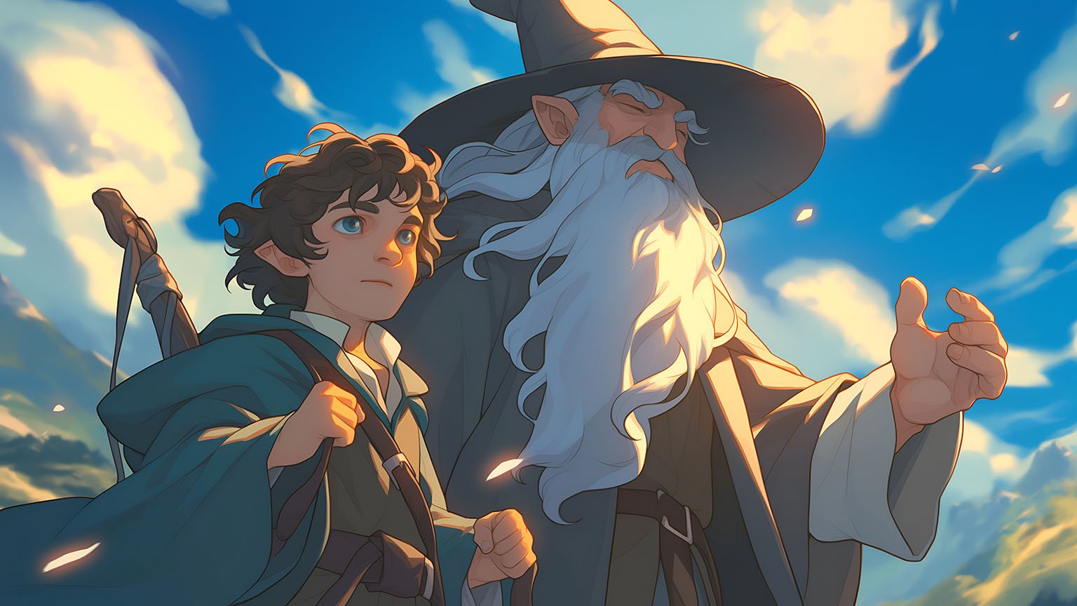 Rings Gandalf Frodo Wallpaper