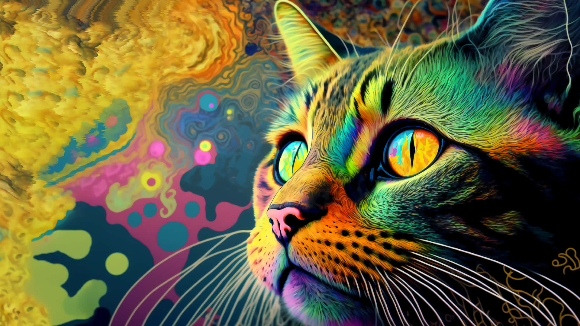 Cat And Rainbow Wallpapers - Wallpaper Cave