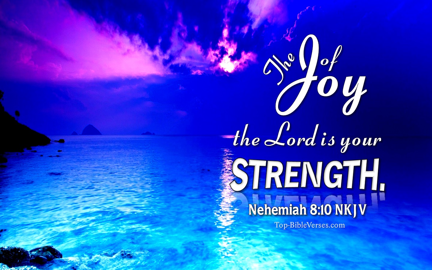Nehemiah 8:10 NKJV Bible Verse Desktop