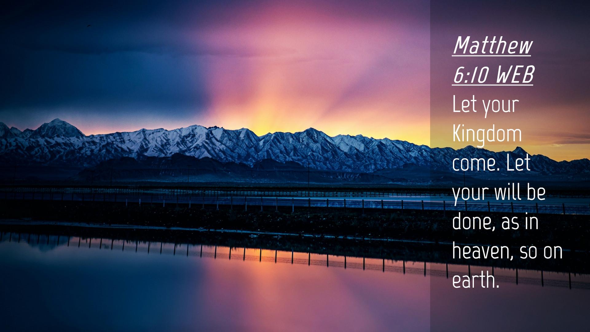 Matthew 6:10 WEB Desktop Wallpaper