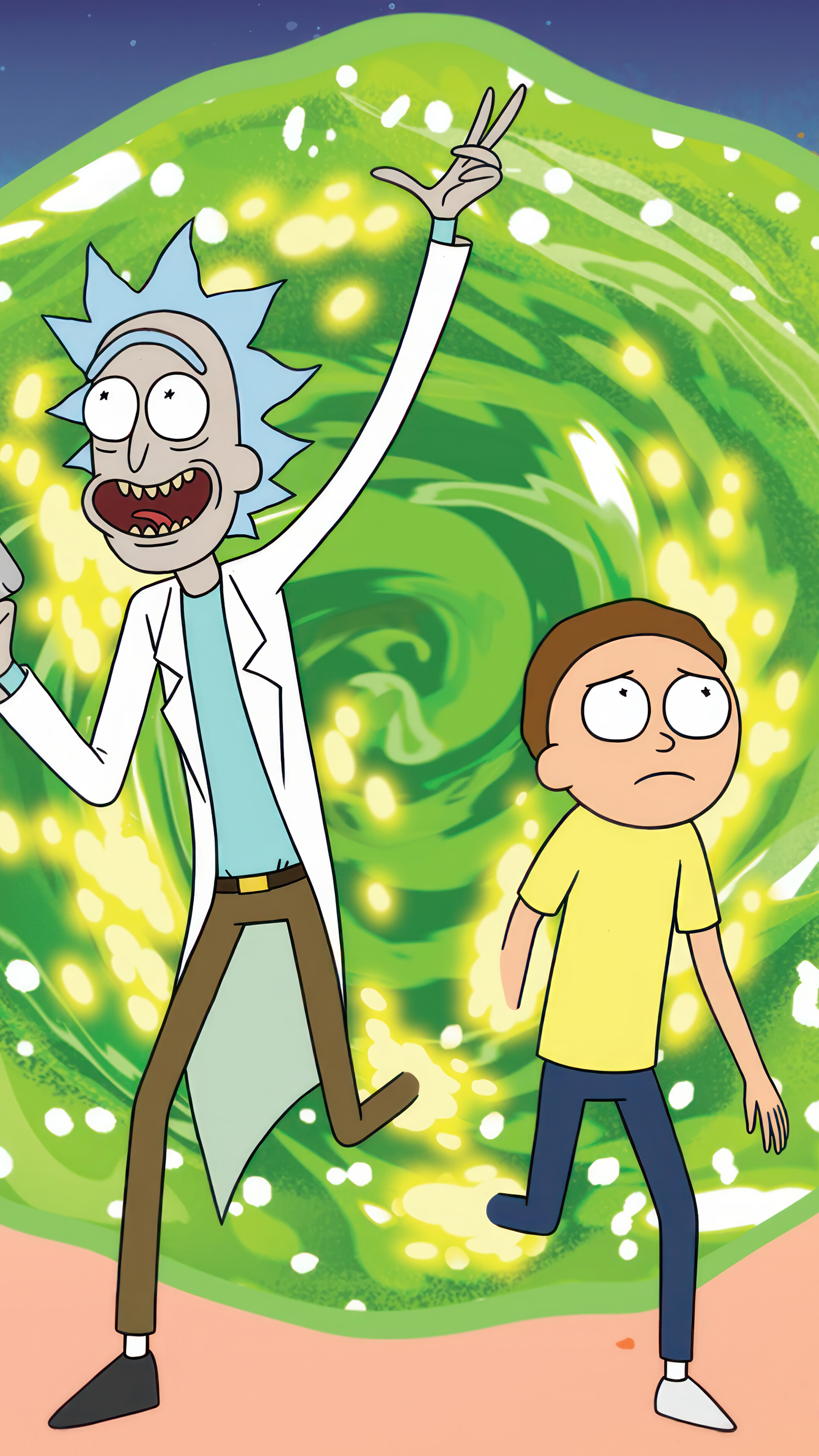 and Morty Portal 4K Wallpaper iPhone