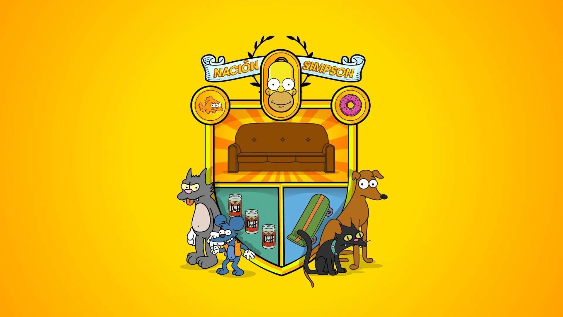 Download The Simpsons family sitting