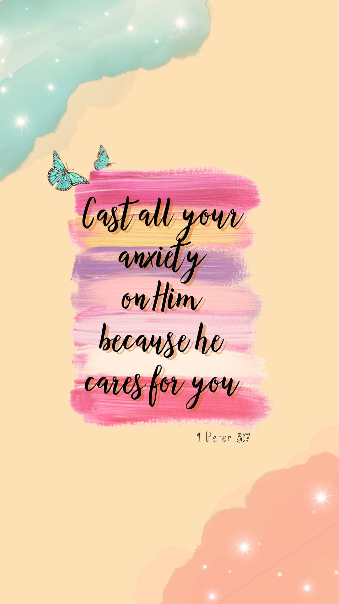 Aesthetic Bible Verse Peter 5:7