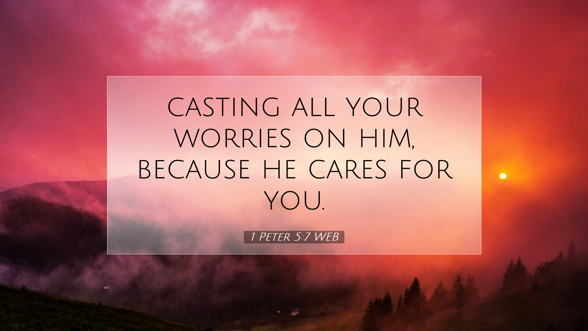 Peter 5:7 WEB Desktop Wallpaper