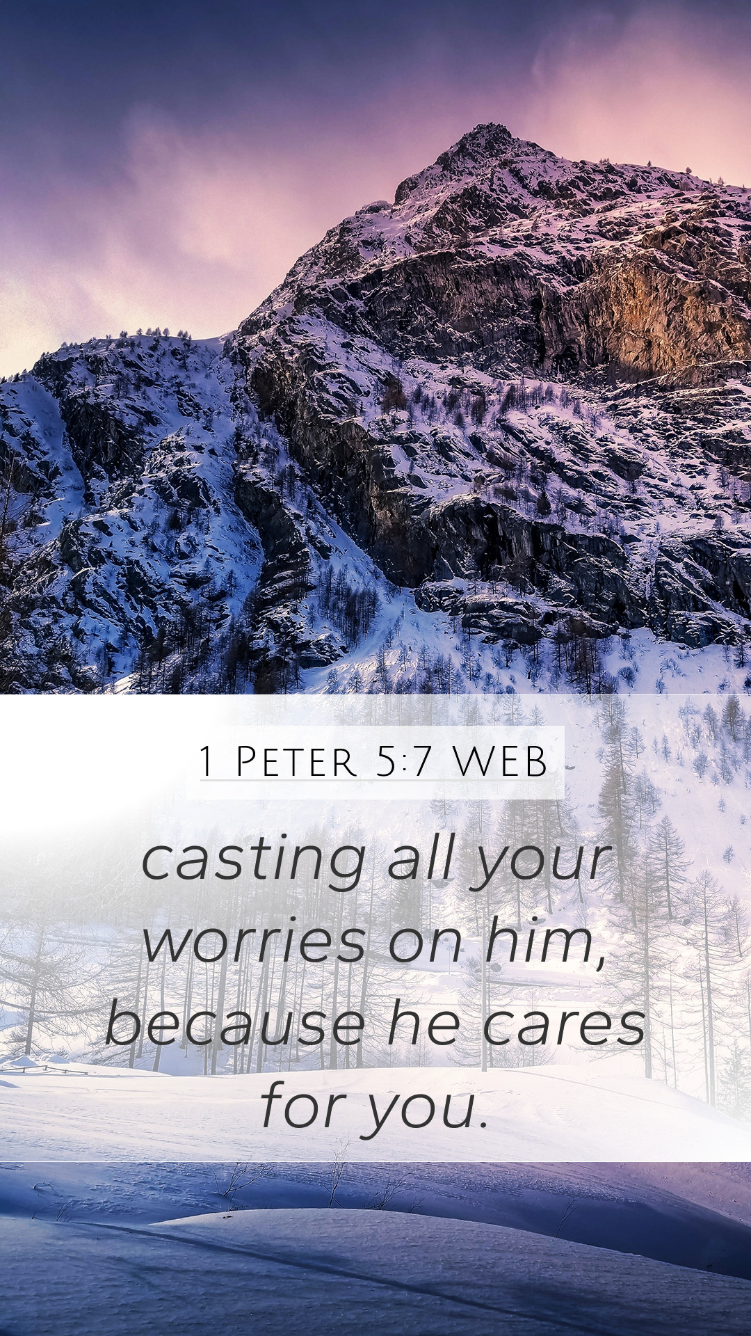 Peter 5:7 WEB Mobile Phone Wallpaper